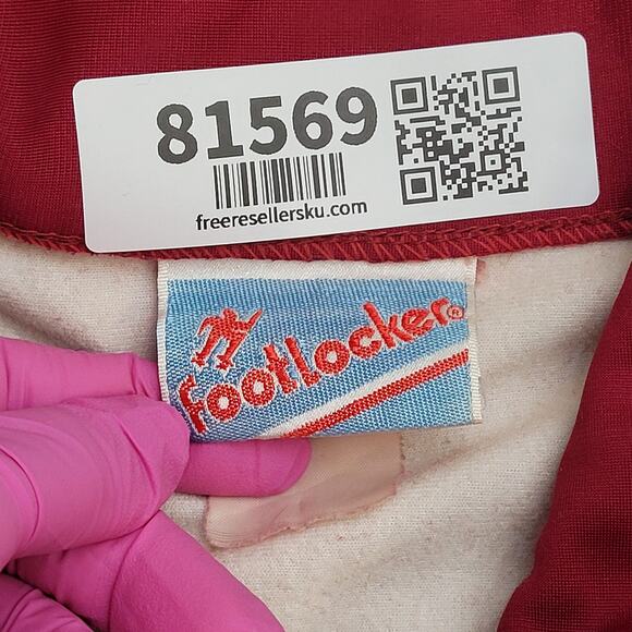 Vintage 80s Footlocker Track Jacket Womens Medium 19x24 Red - Picture 7 of 11